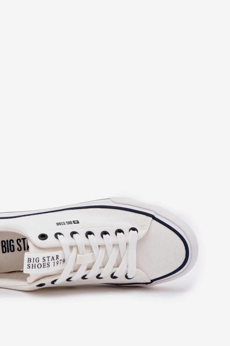 New Niskie Trampki Męskie Big Star NN174017 Białe Męskie Trampki Męskie Big Star|Trampki Niskie