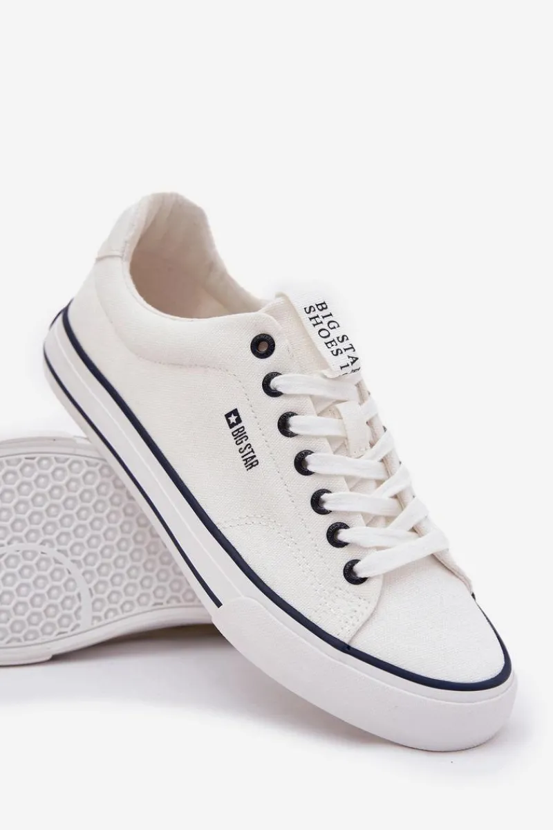New Niskie Trampki Męskie Big Star NN174017 Białe Męskie Trampki Męskie Big Star|Trampki Niskie