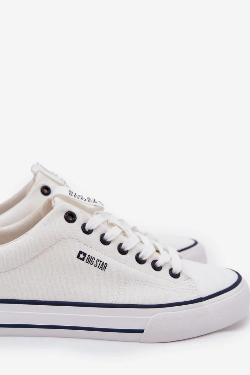 New Niskie Trampki Męskie Big Star NN174017 Białe Męskie Trampki Męskie Big Star|Trampki Niskie
