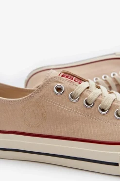 Clearance Big Star Shoes Niskie Trampki Męskie Big Star NN174100 Beżowe Beżowy