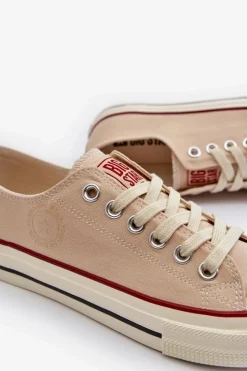 Clearance Big Star Shoes Niskie Trampki Męskie Big Star NN174100 Beżowe Beżowy