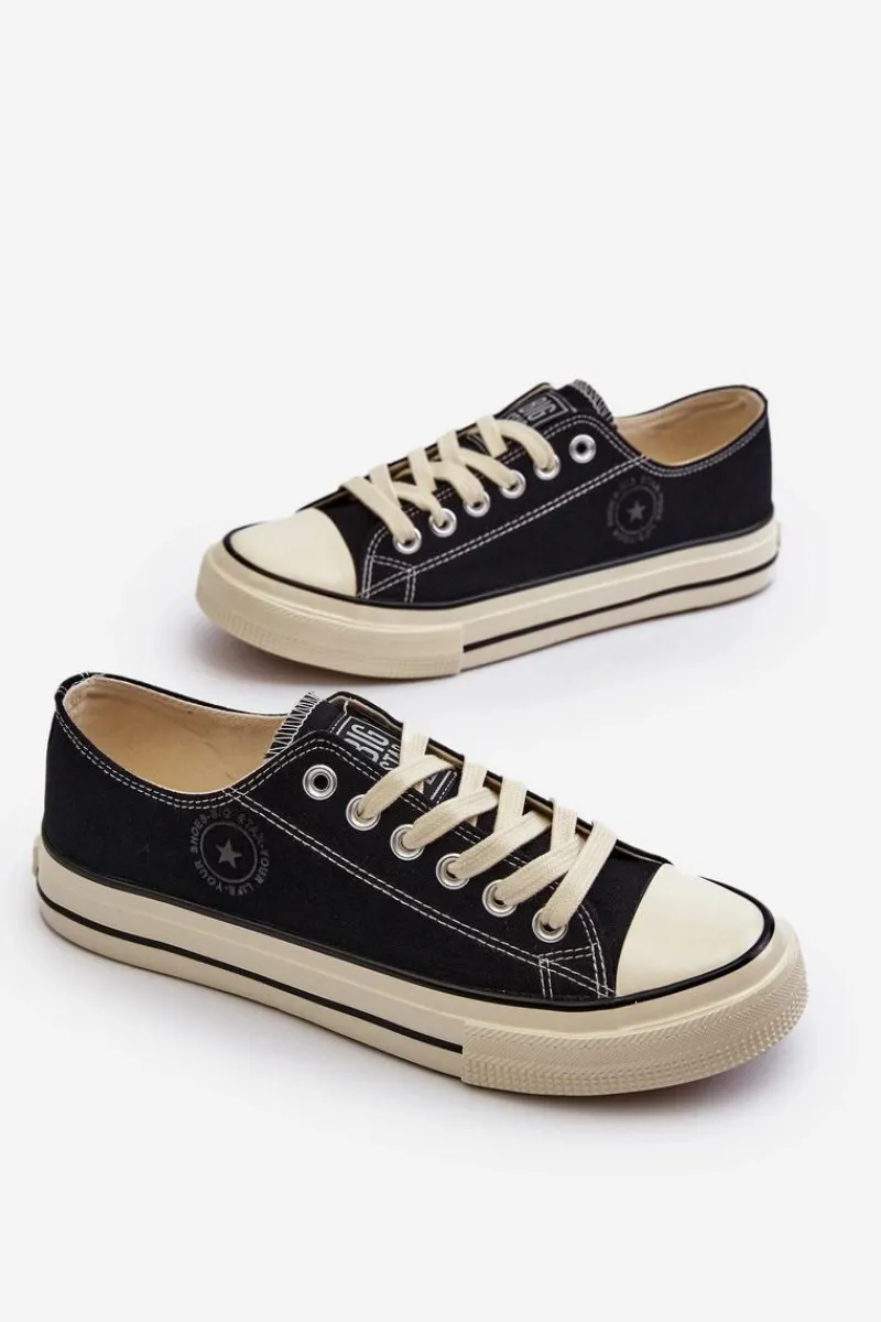 Trampki Męskie Big Star|Trampki Niskie>Big Star Shoes Niskie Trampki Męskie Big Star NN174099 Czarne Czarny