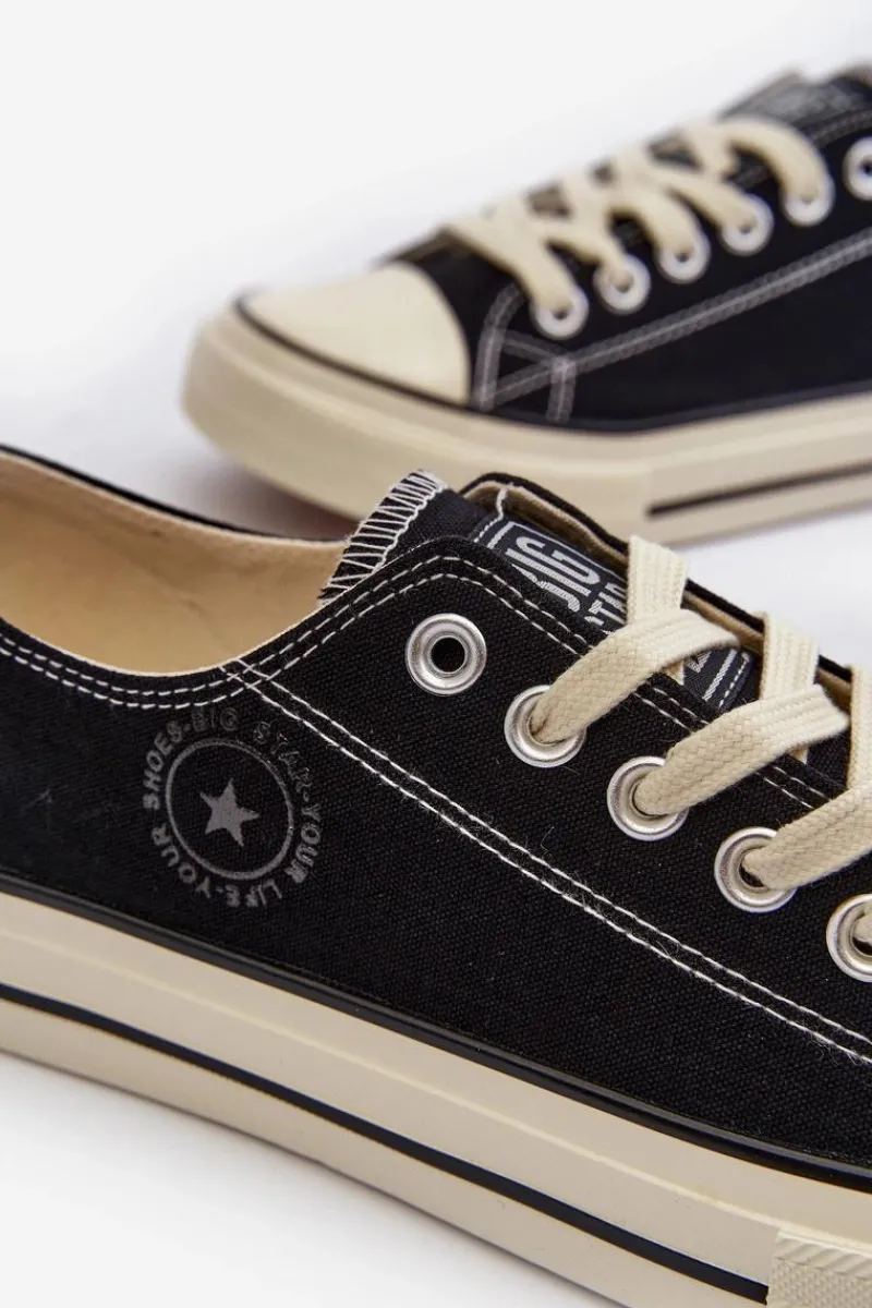 Trampki Męskie Big Star|Trampki Niskie>Big Star Shoes Niskie Trampki Męskie Big Star NN174099 Czarne Czarny