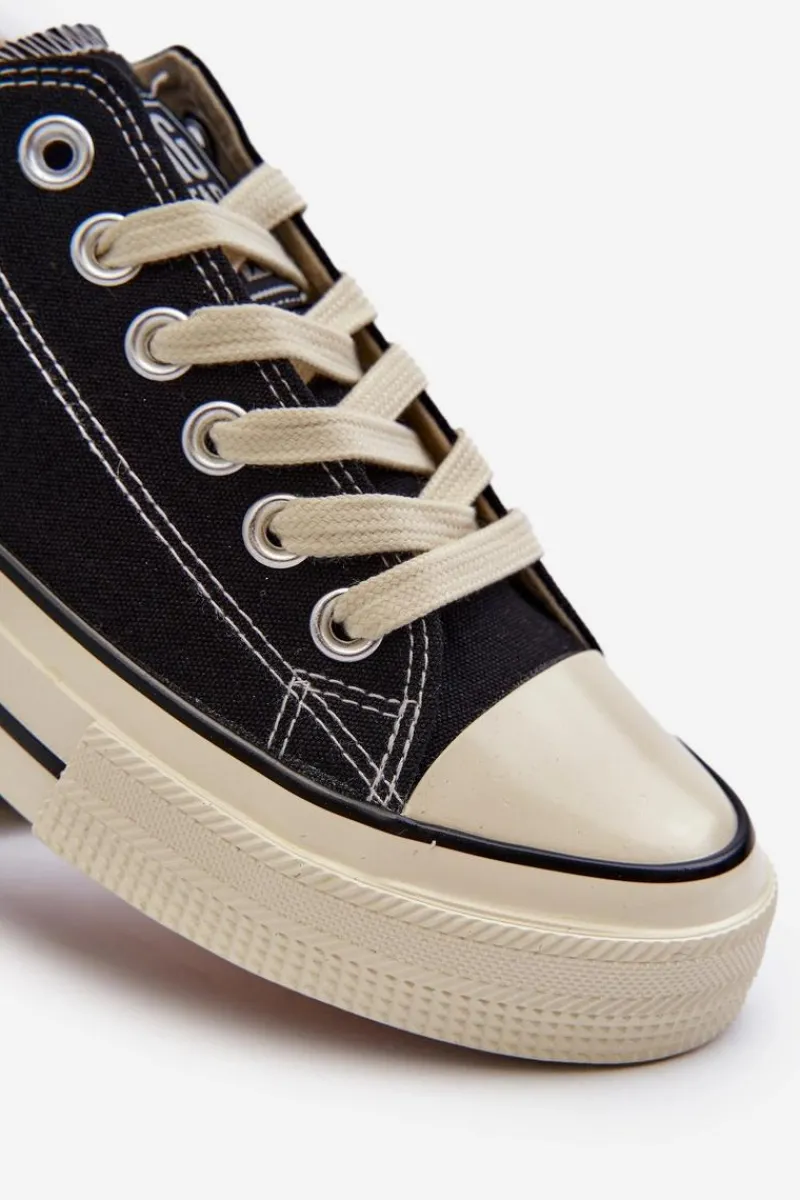 Trampki Męskie Big Star|Trampki Niskie>Big Star Shoes Niskie Trampki Męskie Big Star NN174099 Czarne Czarny