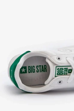 New Niskie Trampki Męskie Eko Skóra Big Star NN174280 Białe Męskie Trampki Męskie Big Star|Trampki Niskie