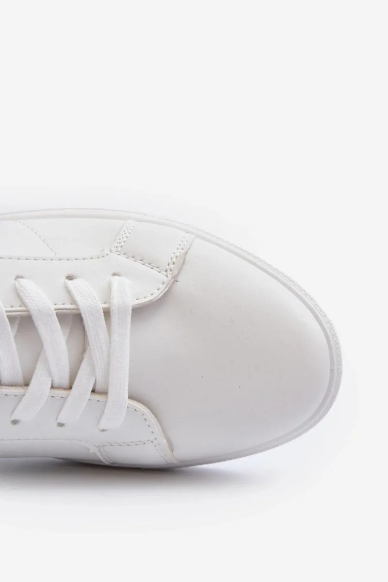 New Niskie Trampki Męskie Eko Skóra Big Star NN174280 Białe Męskie Trampki Męskie Big Star|Trampki Niskie