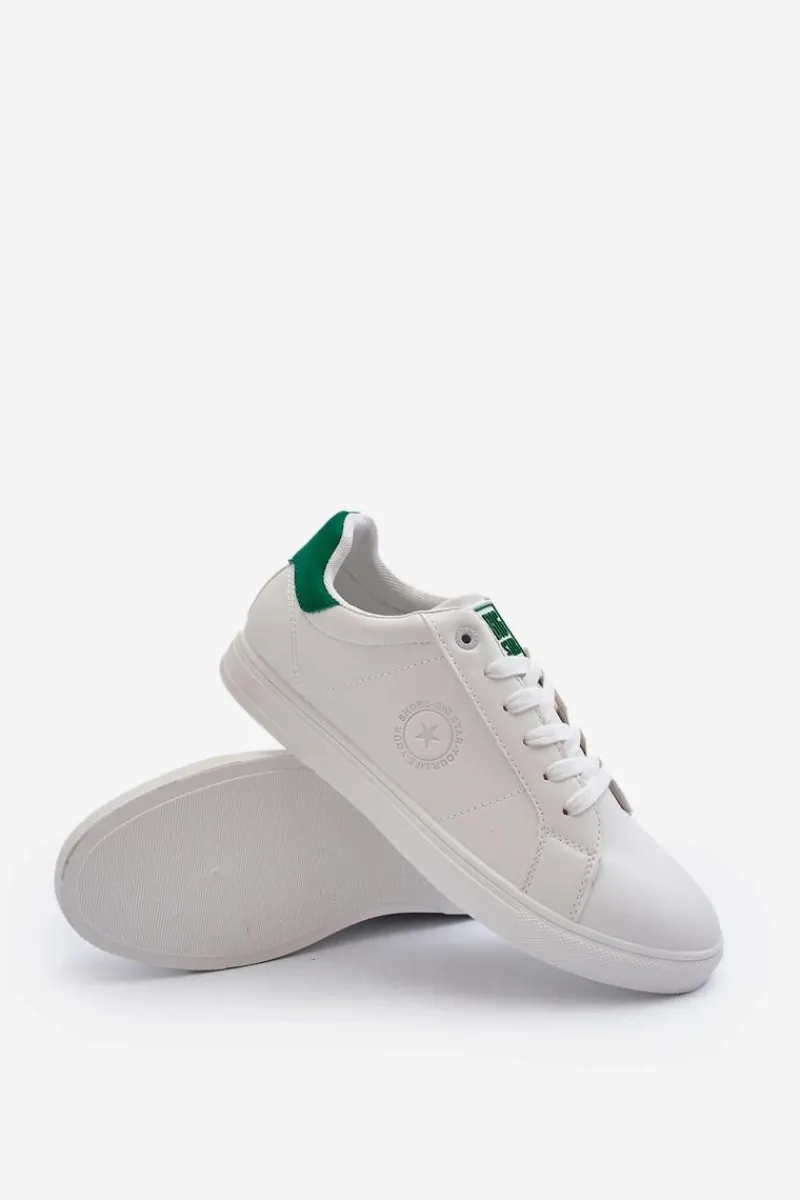 New Niskie Trampki Męskie Eko Skóra Big Star NN174280 Białe Męskie Trampki Męskie Big Star|Trampki Niskie