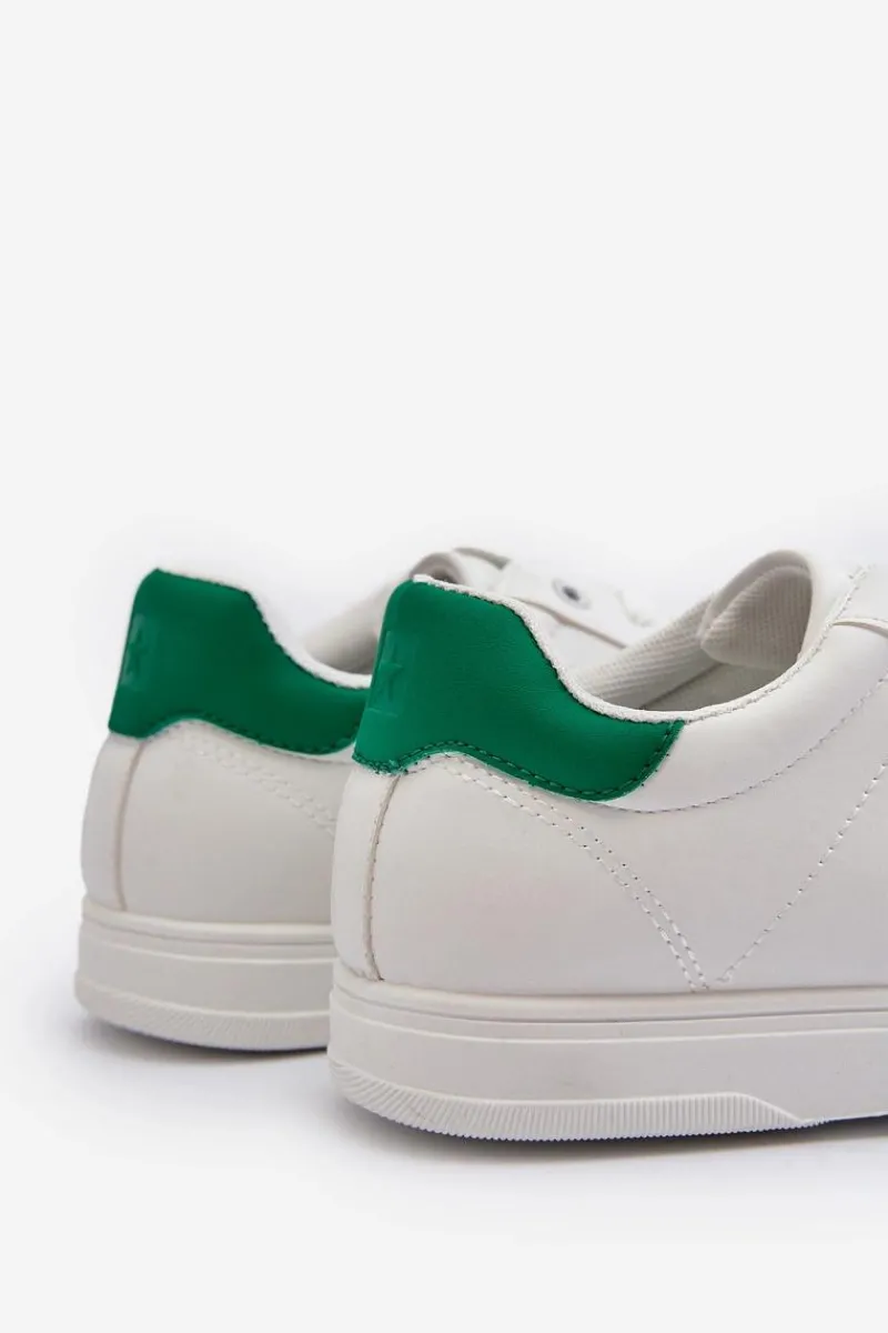 New Niskie Trampki Męskie Eko Skóra Big Star NN174280 Białe Męskie Trampki Męskie Big Star|Trampki Niskie