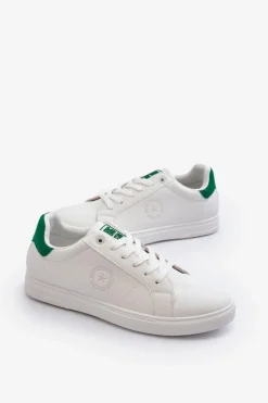 New Niskie Trampki Męskie Eko Skóra Big Star NN174280 Białe Męskie Trampki Męskie Big Star|Trampki Niskie