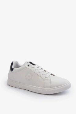 New Big Star Shoes Niskie Trampki Męskie Eko Skóra Big Star NN174282 Białe Biały