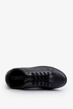 New Niskie Trampki Męskie Eko Skóra Big Star NN174284 Czarne Męskie Trampki Męskie Big Star|Trampki Niskie