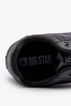 New Niskie Trampki Męskie Eko Skóra Big Star NN174284 Czarne Męskie Trampki Męskie Big Star|Trampki Niskie