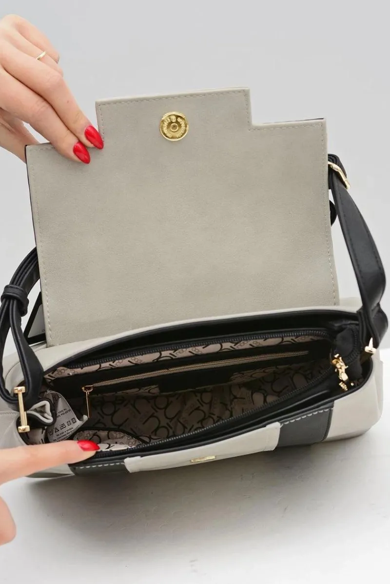 Discount Damska Średnia Klasyczna Czarno Szara Torebka Torebki Nobo|Torebki Klasyczne