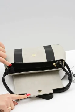 Discount Damska Średnia Klasyczna Czarno Szara Torebka Torebki Nobo|Torebki Klasyczne