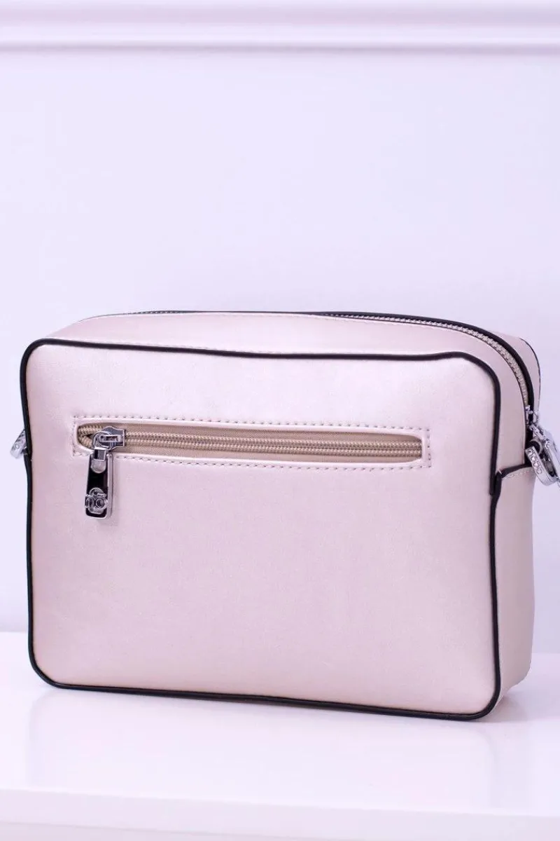 Torebki Nobo|Listonoszki>Nobo Damska Torebka Listonoszka Białe Złoto NBAG-E1590-C000