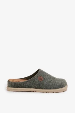 Hot INBLU Obuwie Domowe Kapcie Damskie CS000047 Zielone Zielony