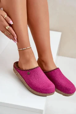 Kapcie Klasyczne|Klapki Damskie Klasyczne></noscript>INBLU Obuwie Domowe Kapcie Damskie ED000018 Fuksja