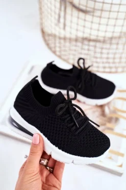 Best Boto Obuwie Sportowe Dziecięce Sznurowane Czarne Lena