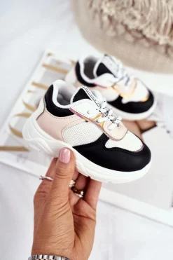 New Obuwie Sportowe Dziecięce Biało-Czarne Matylda Dzieci Dziewczęce