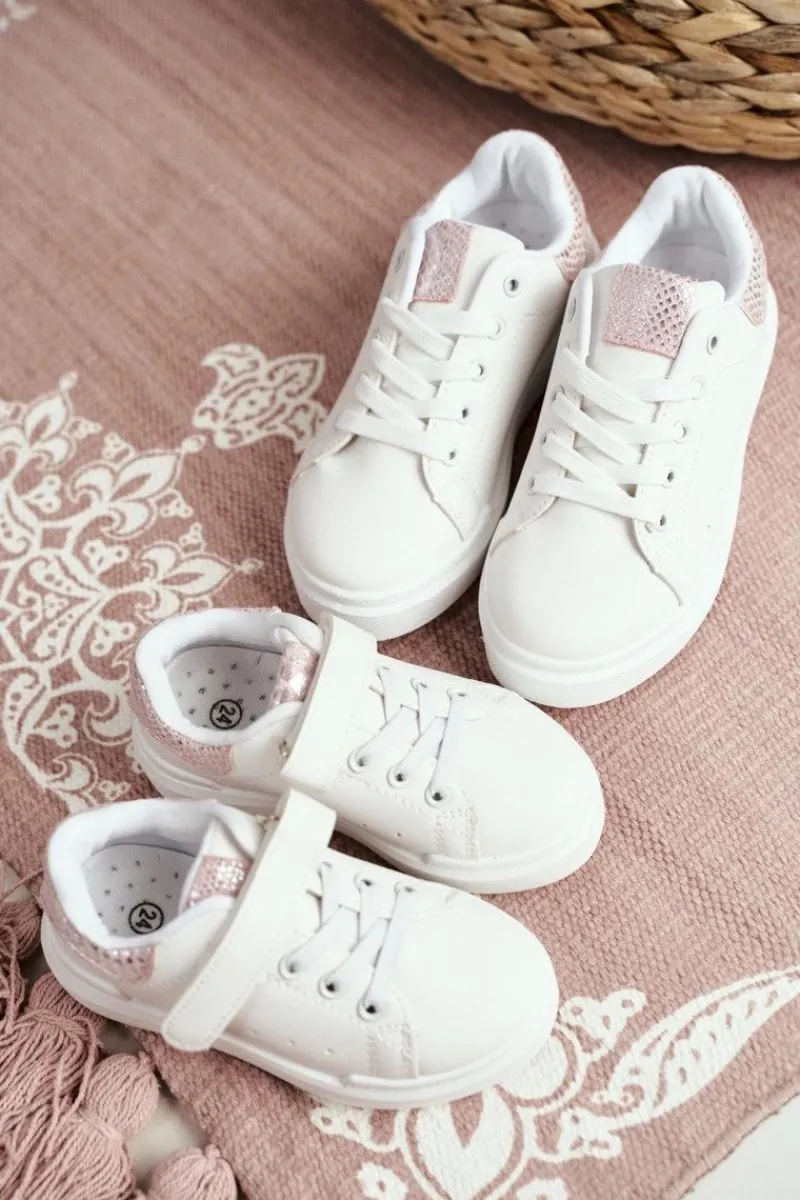 Dziewczęce>Boto Obuwie Sportowe Dziecięce Na Rzep Białe Ilonka