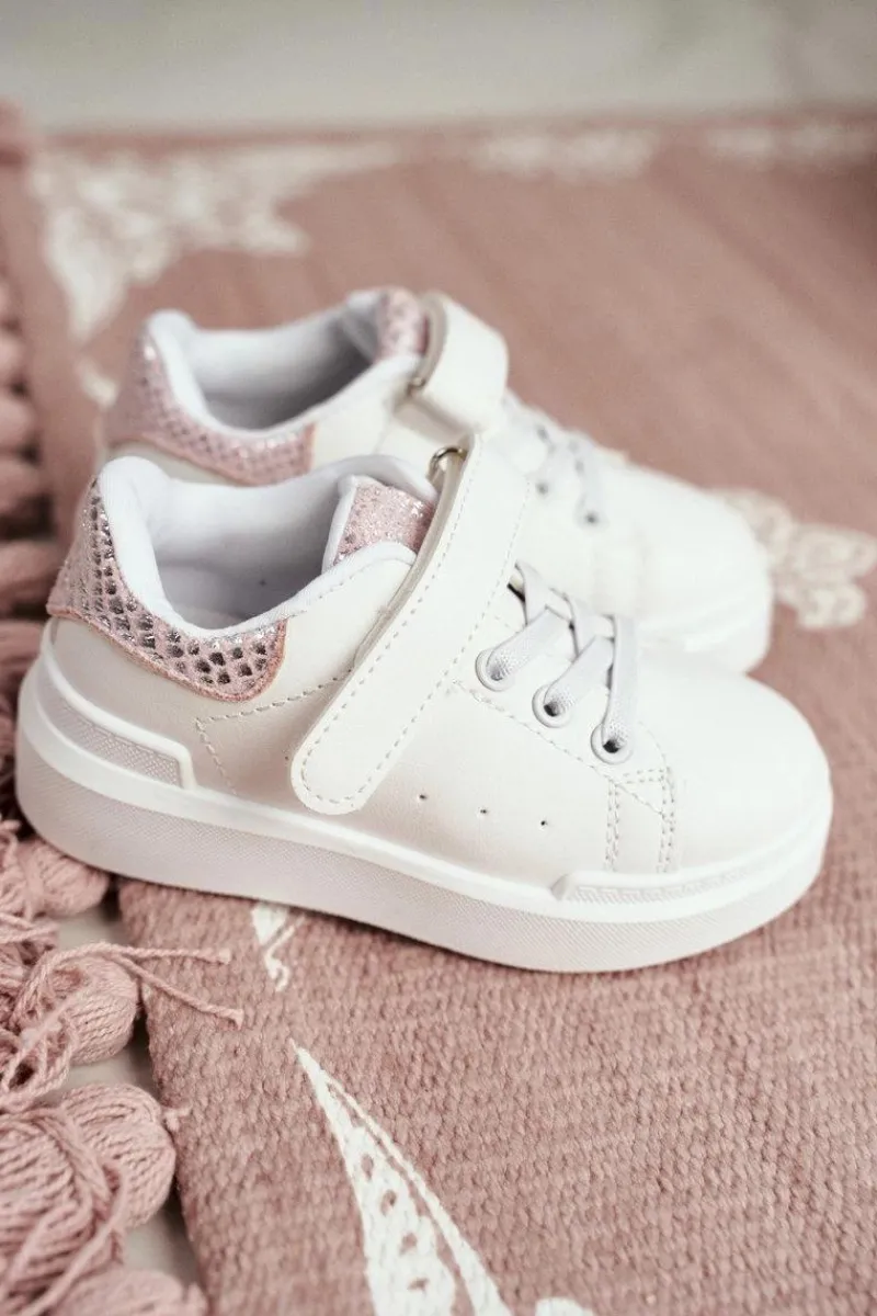 Dziewczęce>Boto Obuwie Sportowe Dziecięce Na Rzep Białe Ilonka