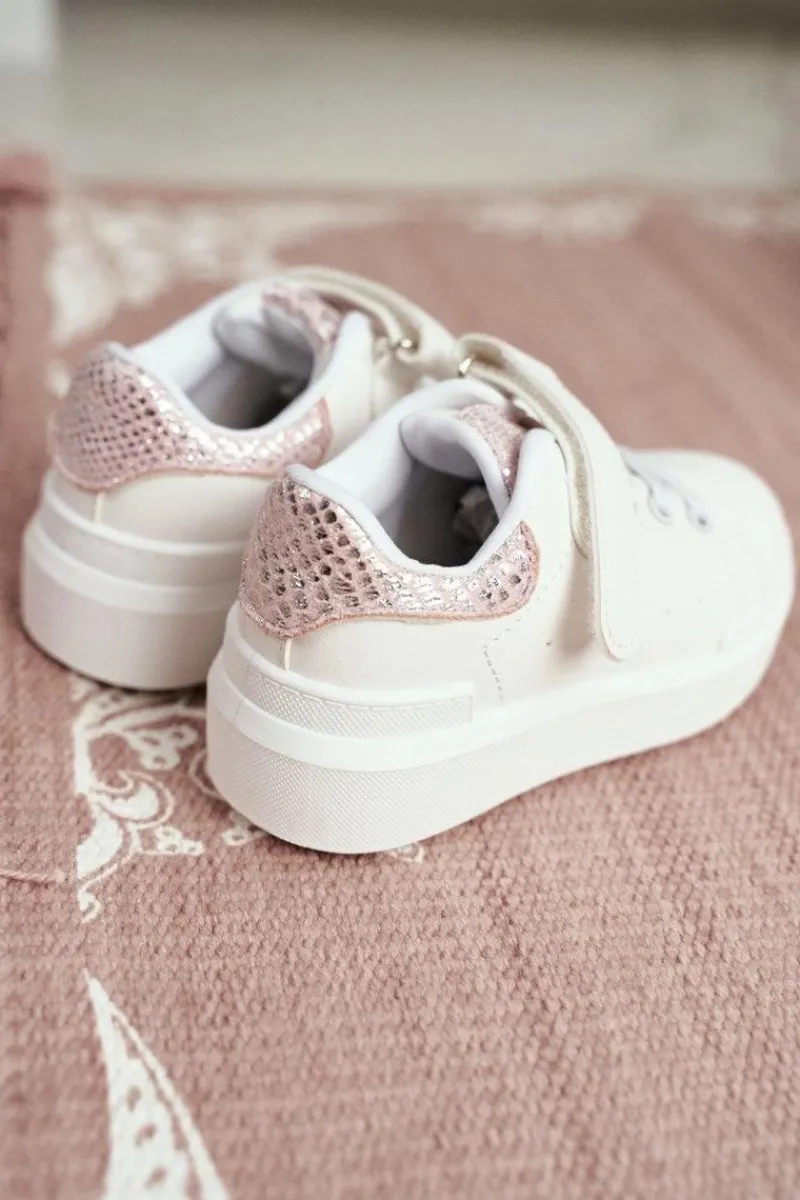 Dziewczęce>Boto Obuwie Sportowe Dziecięce Na Rzep Białe Ilonka