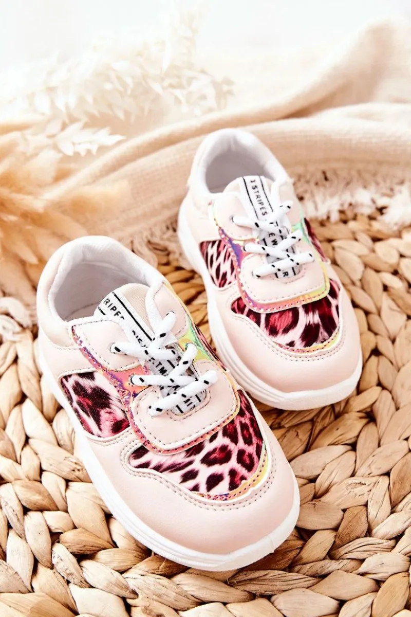 Sale Obuwie Sportowe Dziecięce W Panterkę Różowe Penny Dzieci Dziewczęce