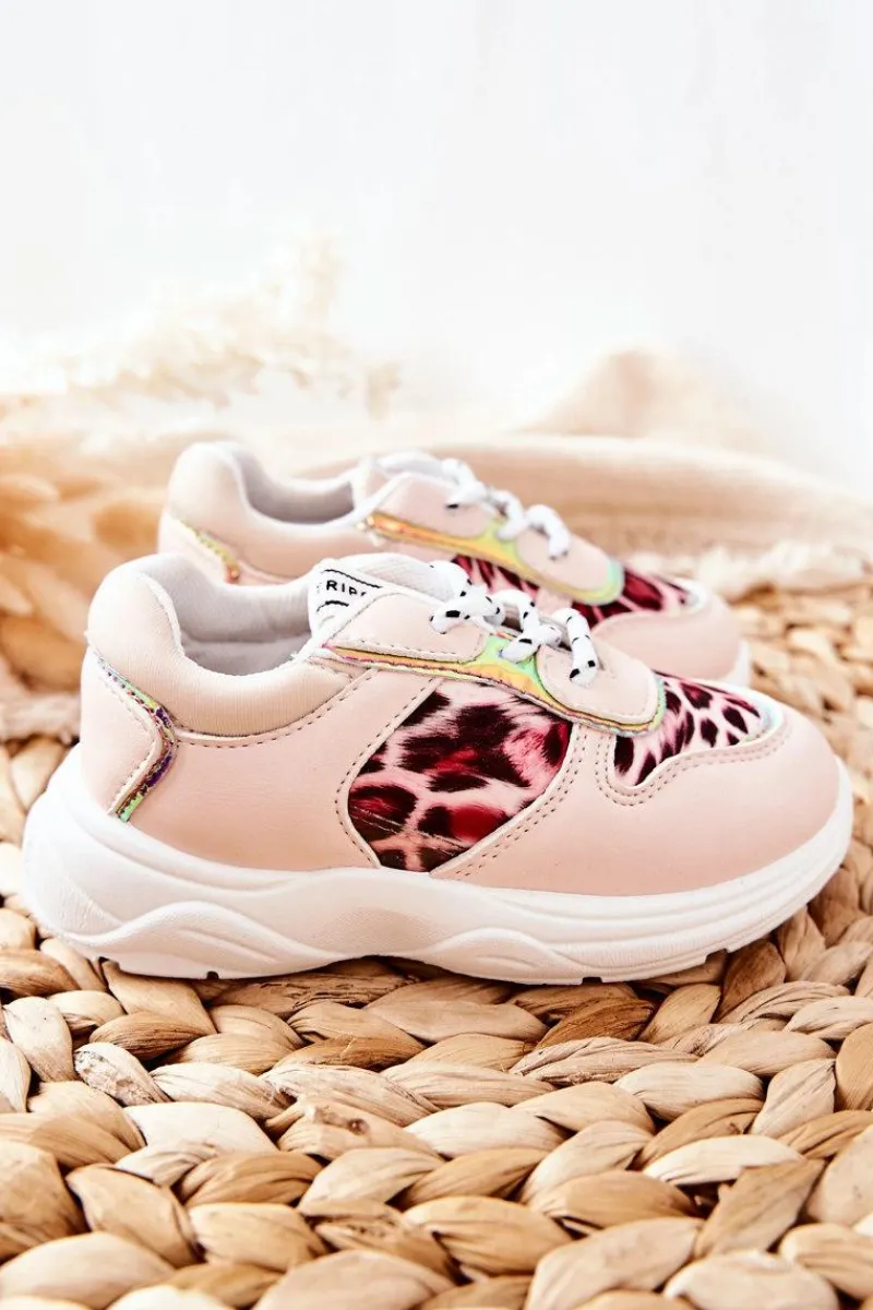 Sale Obuwie Sportowe Dziecięce W Panterkę Różowe Penny Dzieci Dziewczęce