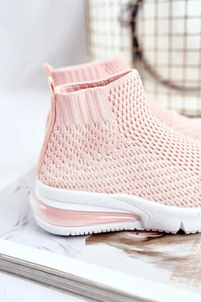 Dziewczęce>Boto Obuwie Sportowe Dziecięce Wysokie Różowe Tobi