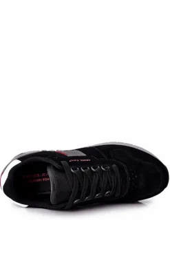 Sale Cross Jeans Obuwie Sportowe Męskie Czarne II1R4009C