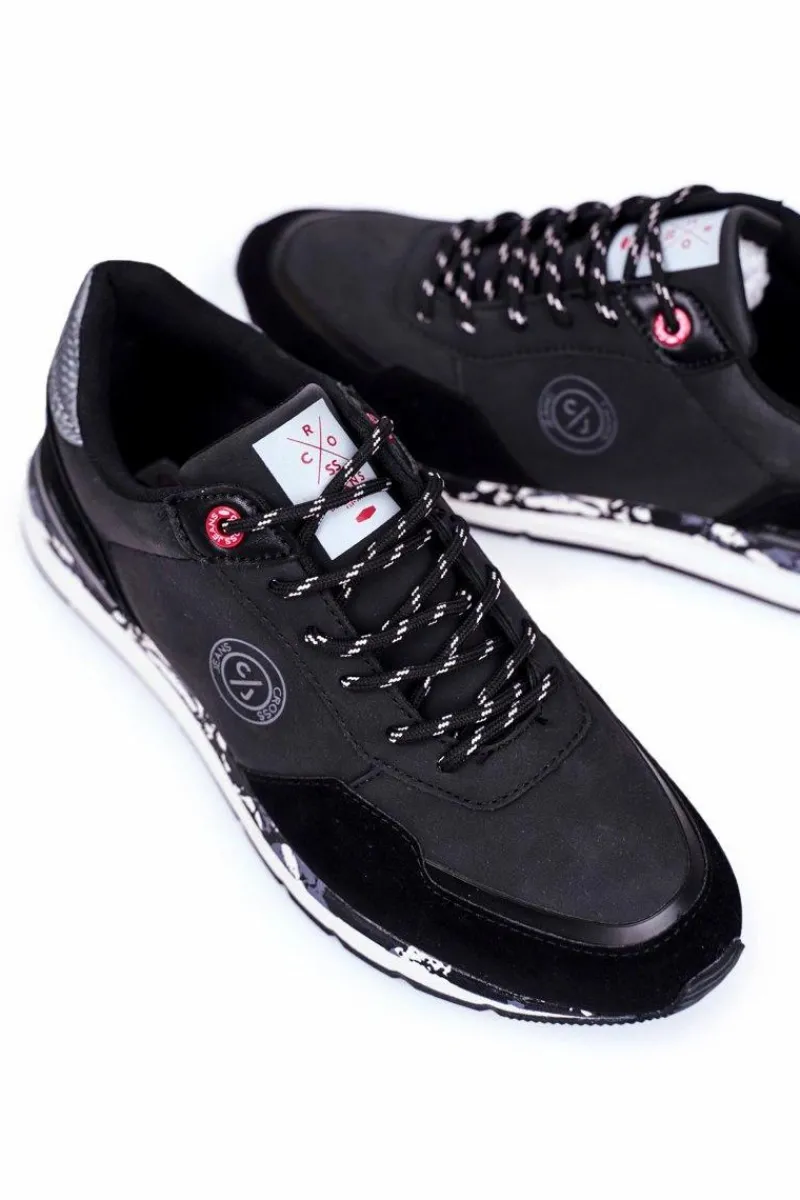 Obuwie Sportowe Męskie>Cross Jeans Obuwie Sportowe Męskie Czarne GG1R4027C