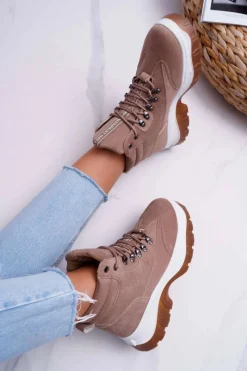 Boto Obuwie Trekkingowe Damskie Trapery Beżowe Greem