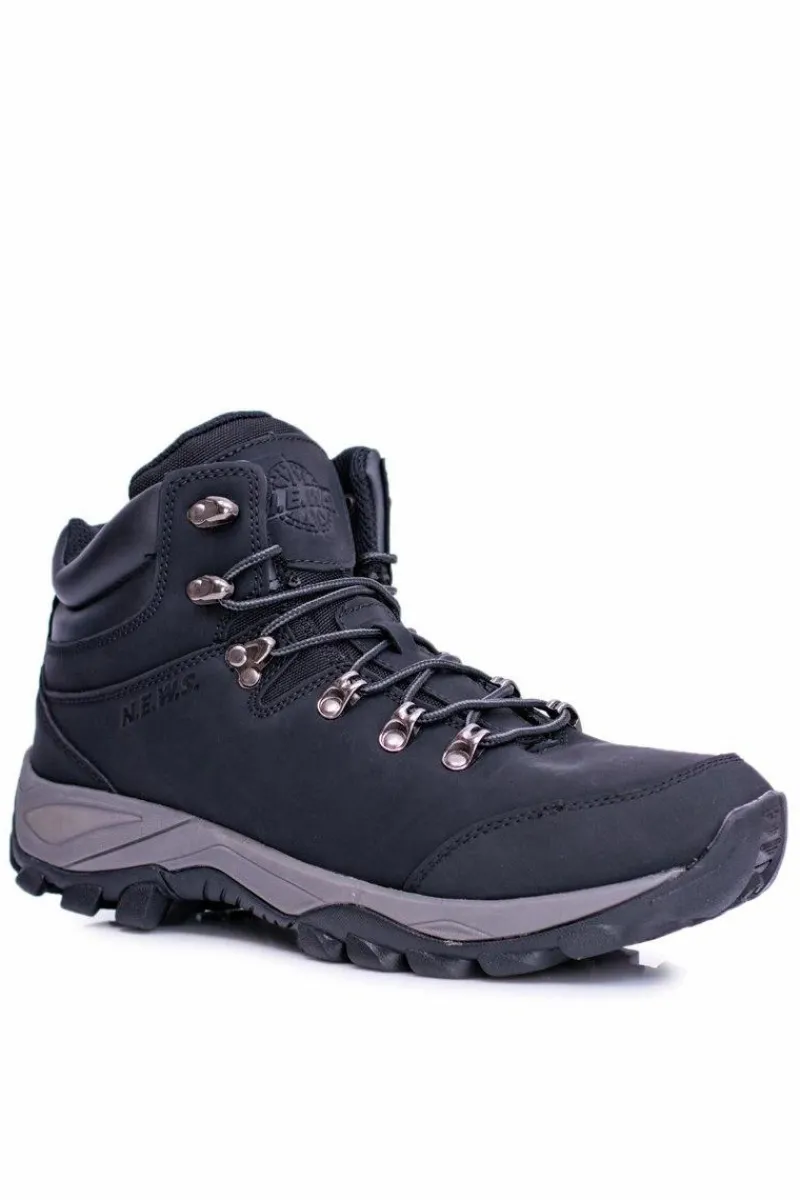Sale Boto Obuwie Trekkingowe Męskie Ocieplane Czarne Jax