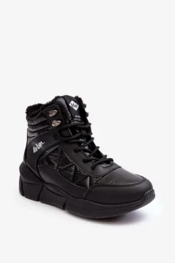 Trekkingowe Damskie|Damskie Trapery>Lee Cooper Ocieplane Botki Damskie Na Platformie LCJ-23-44-1984 Czarne