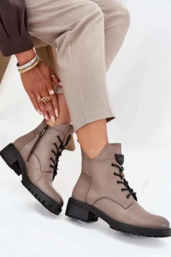 Botki Ocieplane|Botki Sznurowane></noscript>Buty damskie Vinceza Ocieplane Botki Damskie Na Klocku Vinceza 58609 Szare Szary