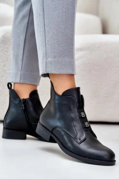 Botki Ocieplane|Czarne Botki><noscript><img width=