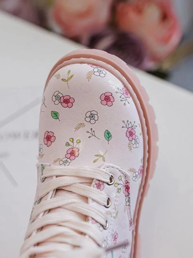 Dziewczęce>Boto Ocieplane Botki Dziecięce Na Suwak Różowe Dolida