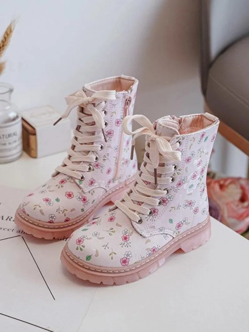 Dziewczęce>Boto Ocieplane Botki Dziecięce Na Suwak Różowe Dolida