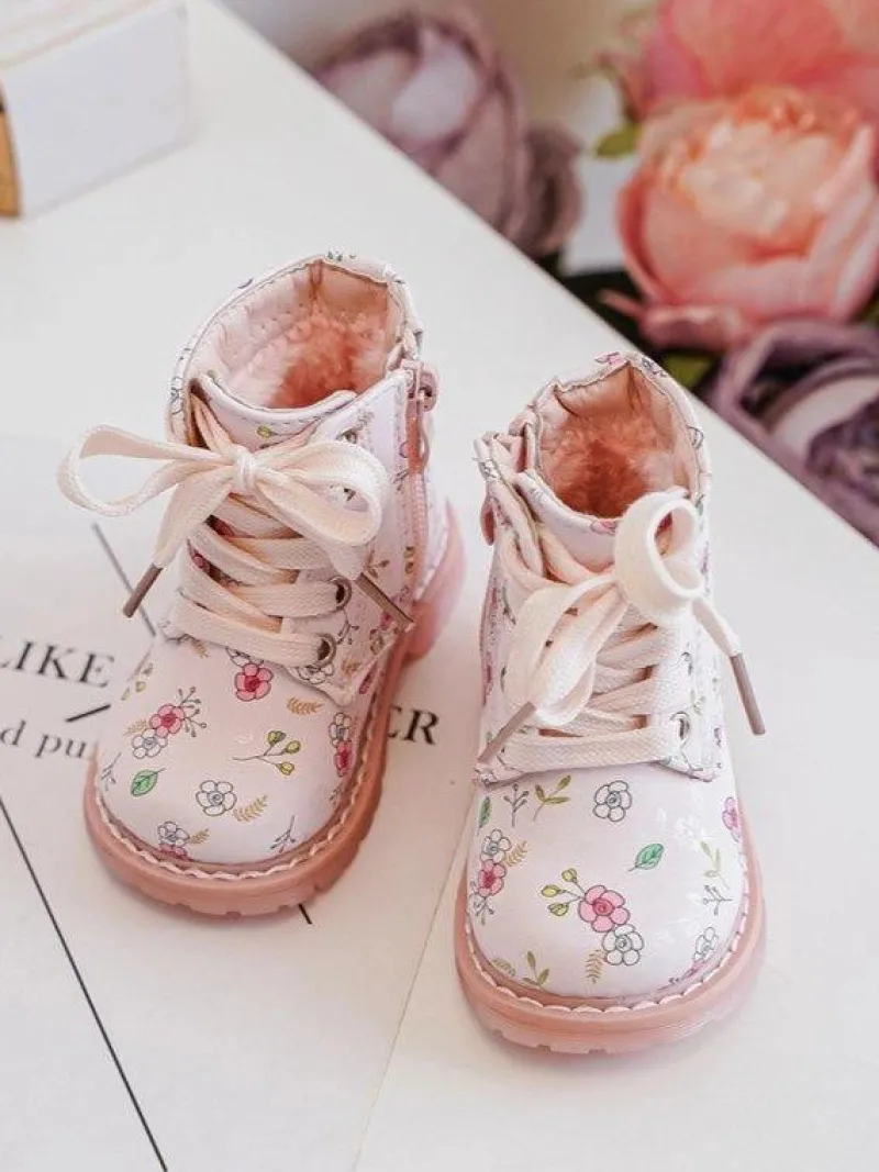 Dziewczęce>Boto Ocieplane Botki Dziecięce Na Suwak Różowe Dolida