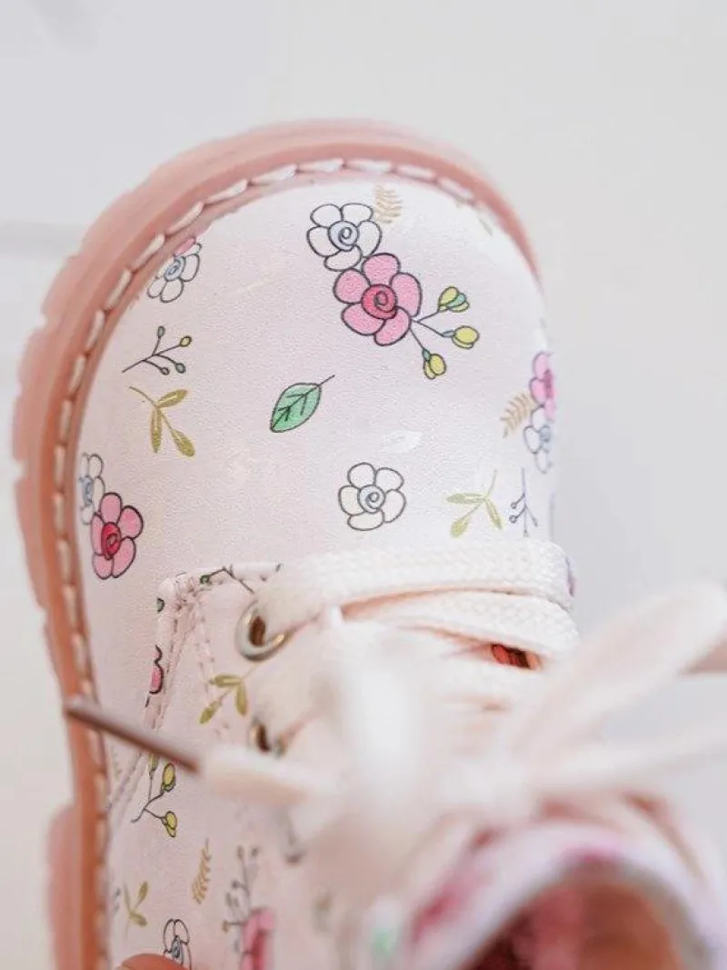 Dziewczęce>Boto Ocieplane Botki Dziecięce Na Suwak Różowe Dolida