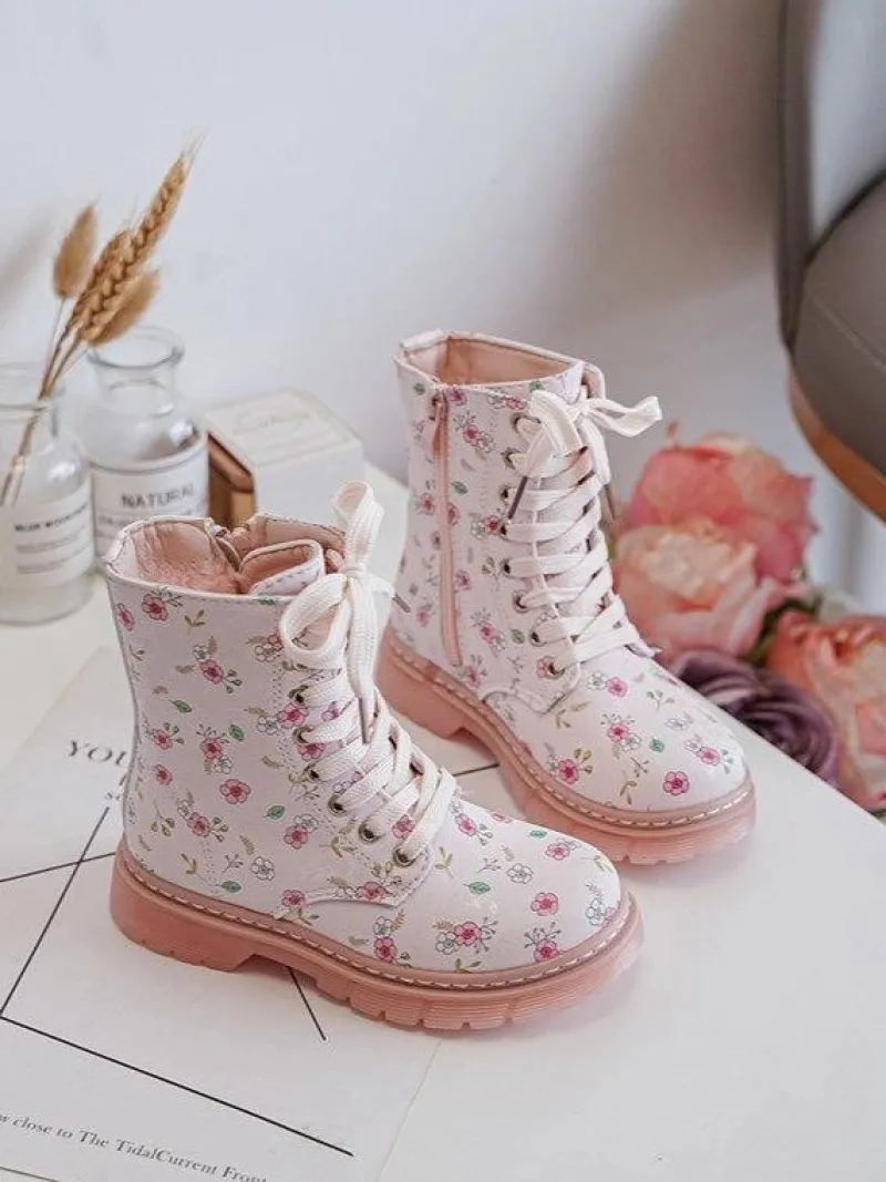 Dziewczęce>Boto Ocieplane Botki Dziecięce Na Suwak Różowe Dolida