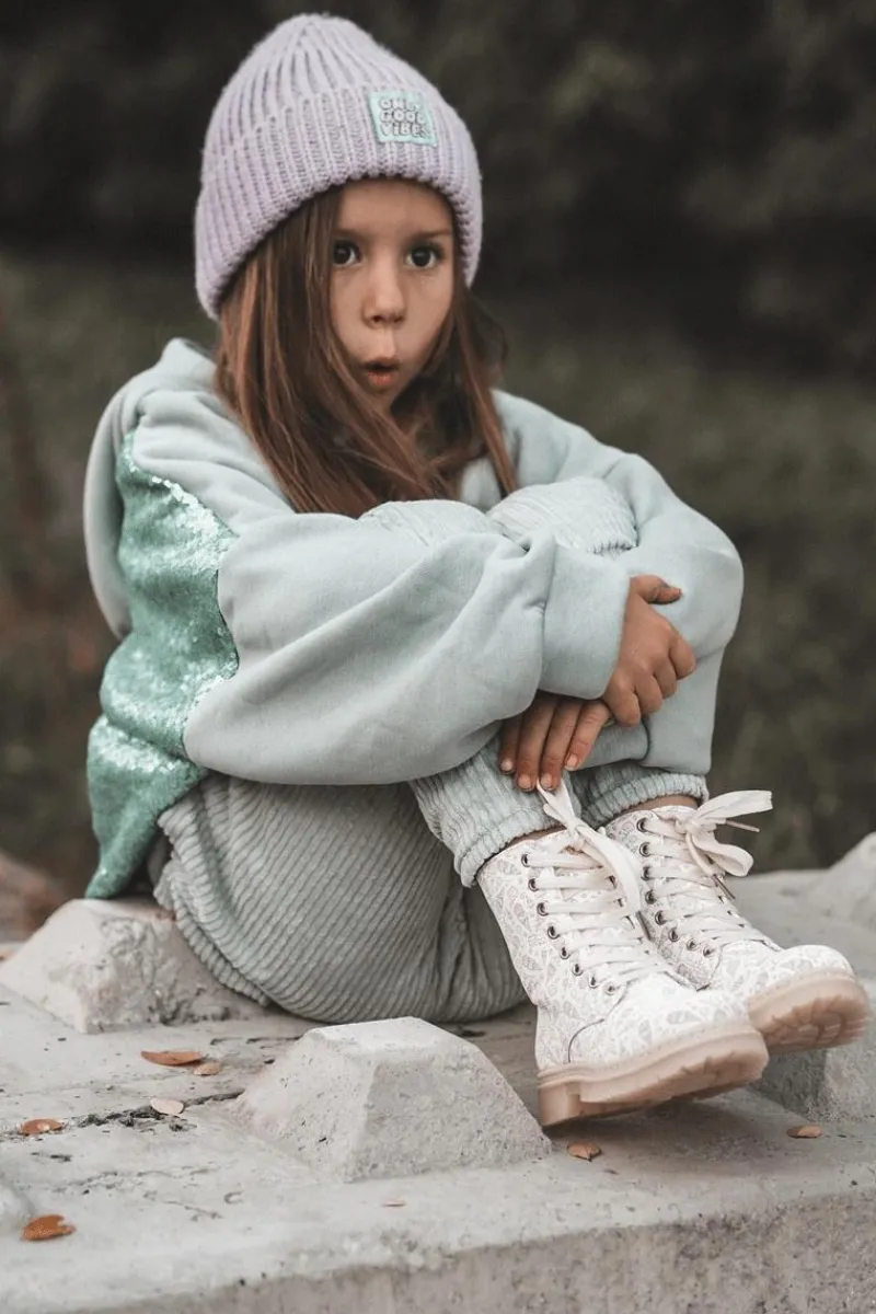 Ocieplane Botki Dziecięce Na Suwak Beżowe Dolida Dzieci Dziewczęce