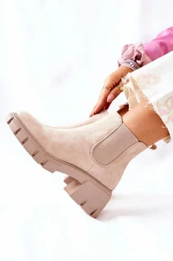 Czarne Botki|Botki Zimowe Damskie><noscript><img width=