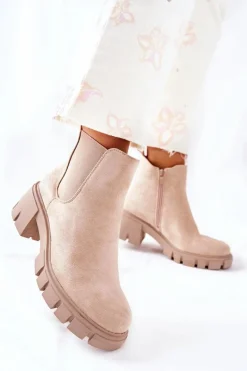 Czarne Botki|Botki Zimowe Damskie><noscript><img width=