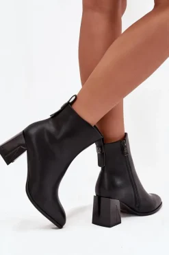 Botki Ocieplane|Botki Skórzane></noscript>Buty damskie Vinceza Ocieplane Botki Na Słupku Z Naturalnej Skóry Vinceza 66812 Czarne Czarny