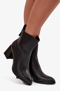 Botki Ocieplane|Botki Skórzane></noscript>Buty damskie Vinceza Ocieplane Botki Na Słupku Z Naturalnej Skóry Vinceza 66812 Czarne Czarny