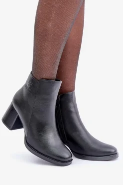 Hot Evento Ocieplane Botki Na Słupku Czarne Feliveth