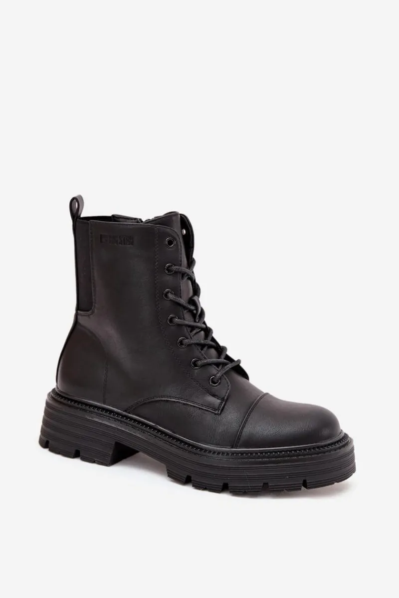 Botki Ocieplane|Damskie Trapery>Big Star Shoes Ocieplane Botki Workery Damskie Big Star OO274140 Czarne