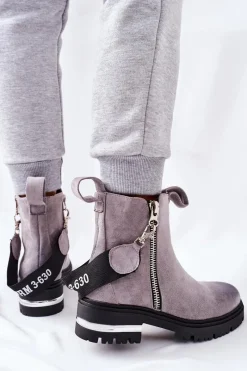 Czarne Botki|Botki Zimowe Damskie><noscript><img width=