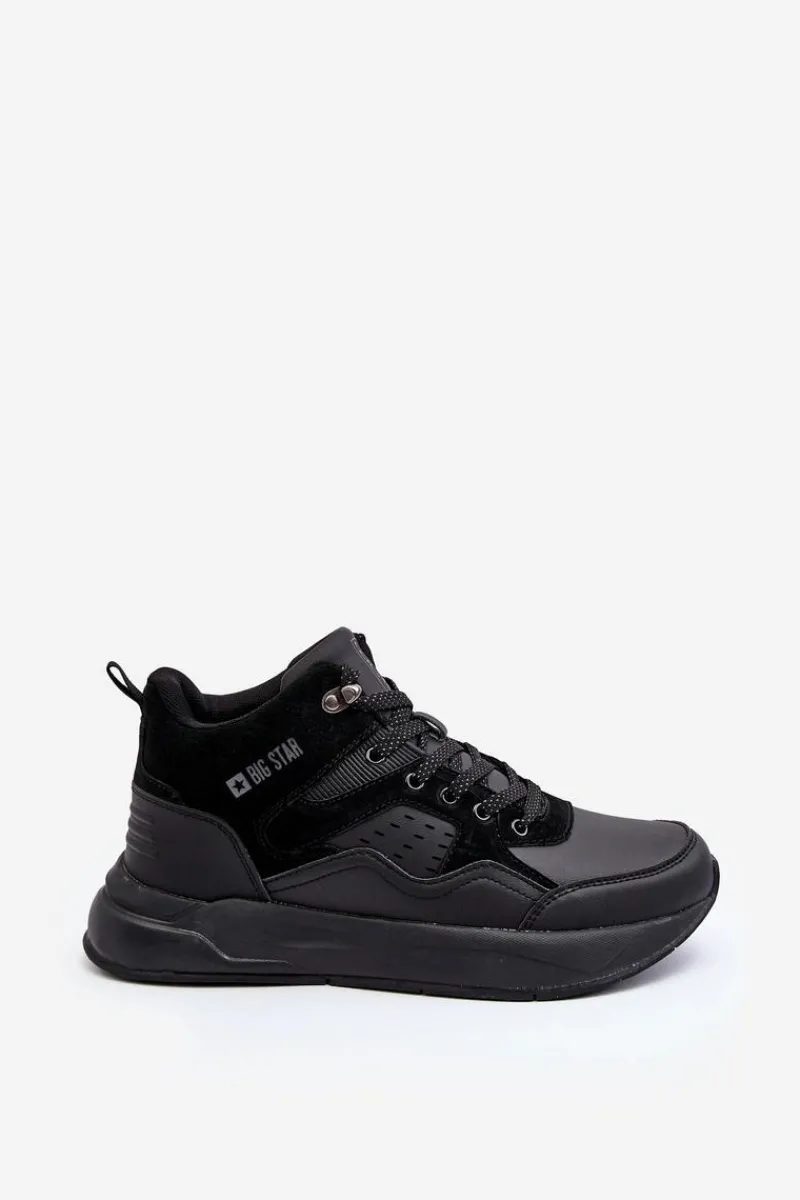 Obuwie Trekkingowe Męskie|Obuwie Sportowe Męskie>Big Star Shoes Ocieplane Buty Sportowe Męskie Czarne Big Star MM174161